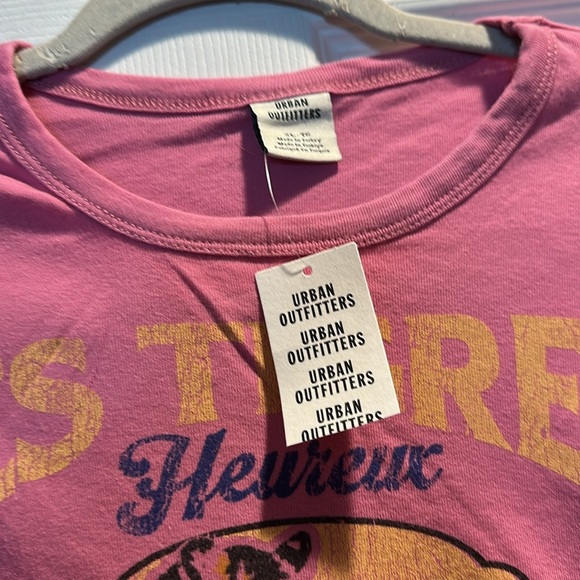 NWT! Urban Outfitters Les Tigres Purple Baby Tee XL Crop T-Shirt - Picture 4 of 8